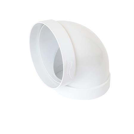 curva per tubo canalizzazione ff diametro125 mm a 90 bianco