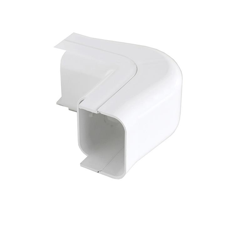 CURVA CANALINA ESTERNA 70X65 CON VITI DI FISSAGGIO BIANCO