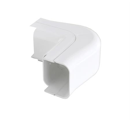 curva canalina esterna 98x73 con viti di fissaggio bianco