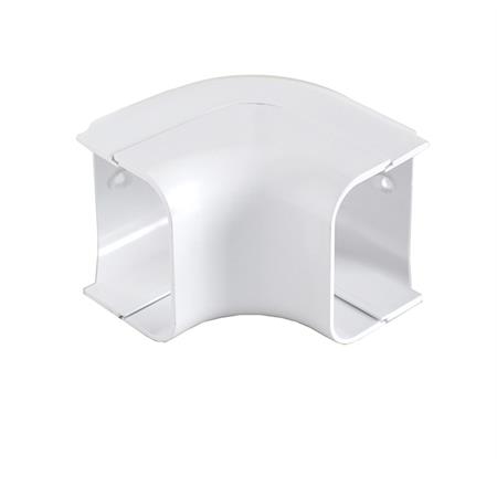 curva canalina interna 70x65 con viti di fissaggio bianco