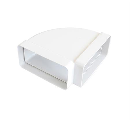curva orizzontale 150x70 mm per tubo canalizzazione rettangolare