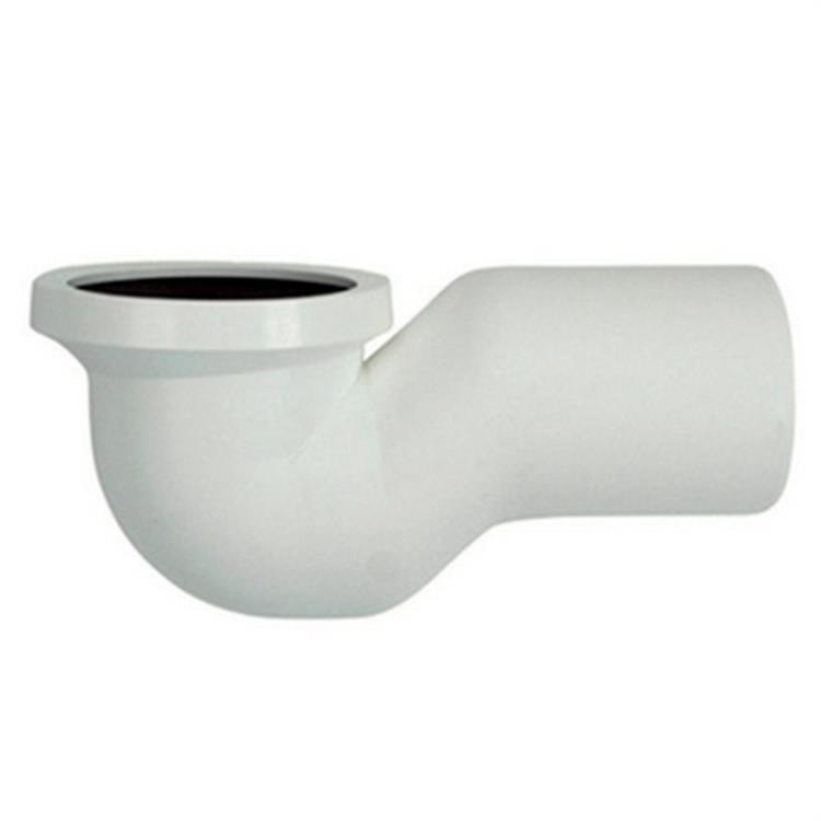 CURVA SOTTOVASO PER IMPIANTO IDRAULICO IN PLASTICA RIGIDA BIANCA DIAMETRO 110 MM.