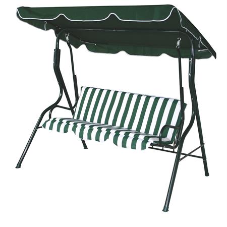 dondolo da giardino sorrento 3 posti in acciaio verde verdelook