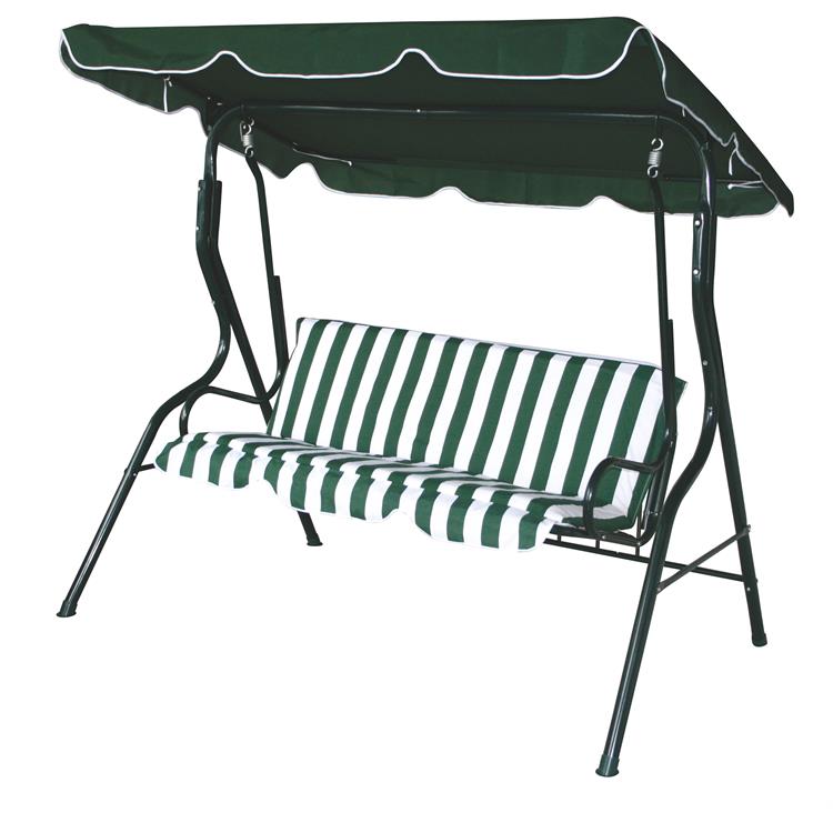 DONDOLO DA GIARDINO SORRENTO 3 POSTI IN ACCIAIO - VERDE - VERDELOOK