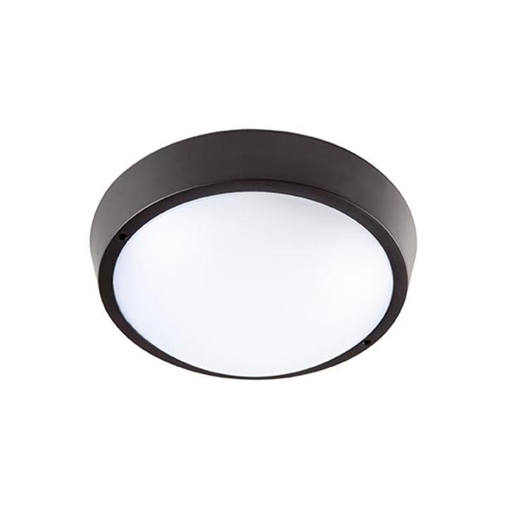 PLAFONIERA LED DA ESTERNO 2160 LUMEN DORIS - ø27 CM - 3 TEMP - NERA