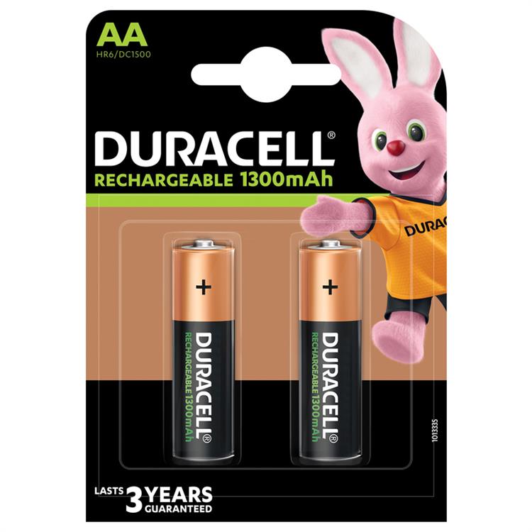 BATTERIE DURACELL AA RICARICABILI 1300MAH