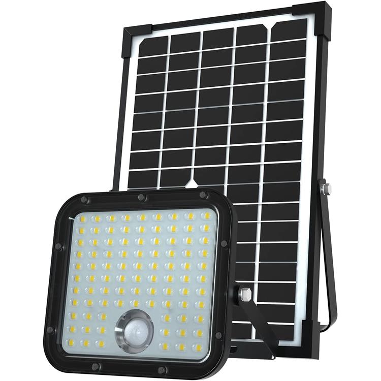 PROIETTORE LED PER ESTERNO CON PANNELLO SOLARE E SENSORE DI MOVIMENTO - CUBE - 4800 LUMEN