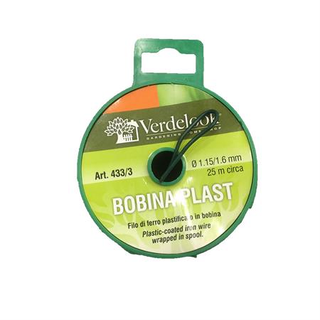 filo di ferro plastificato con bobina plast diametro 1 15mm 25 mt