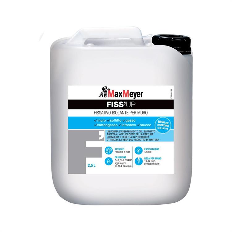 FISSATIVO ISOLANTE PER MURI INTERNI - FISS’UP 2,5LT - MAXMEYER