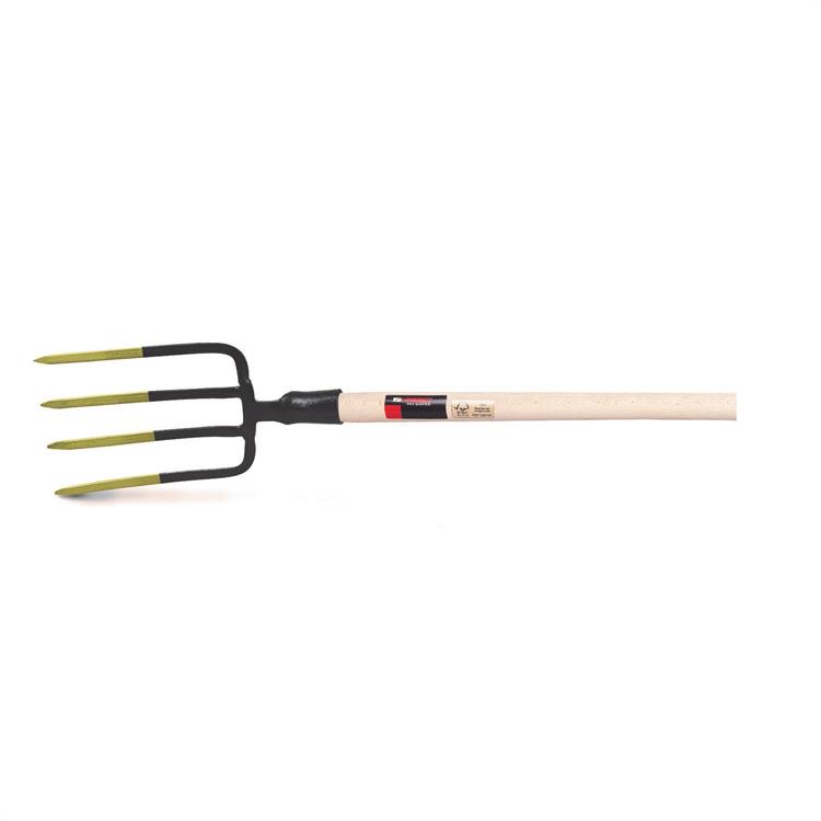 FORCA VANGA A 4 DENTI TRAPEZOIDALI CON MANICO IN FAGGIO 140 CM