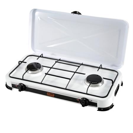 fornello a gas da campeggio 2 fuochi vinco 76002