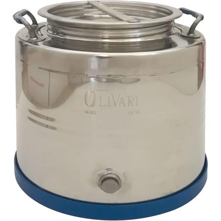 fusto contenitore olio inox olivari 15 litri