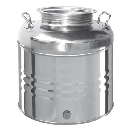 fusto contenitore olio inox olivari 30 litri