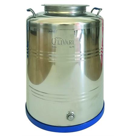fusto contenitore olio inox olivari 50 litri