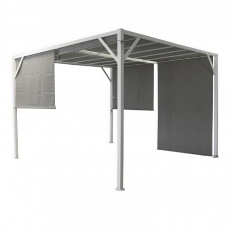gazebo giardino cubo 3x3 in metallo bianco verdelook