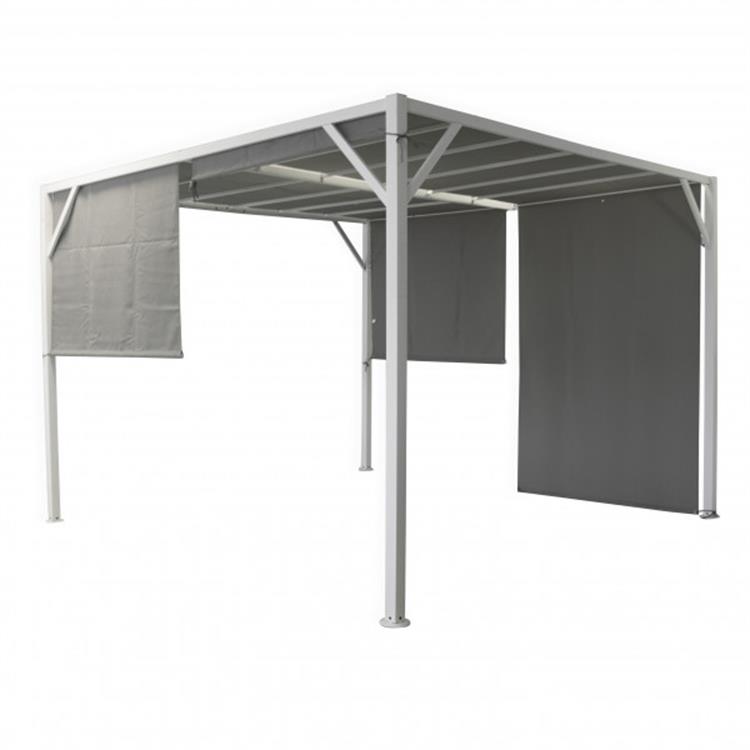 GAZEBO GIARDINO CUBO - 3X3 - IN METALLO - BIANCO - VERDELOOK