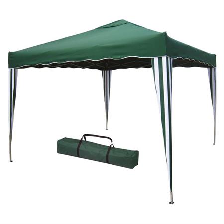 gazebo 3x3 pieghevole richiudibile in metallo verde verdelook