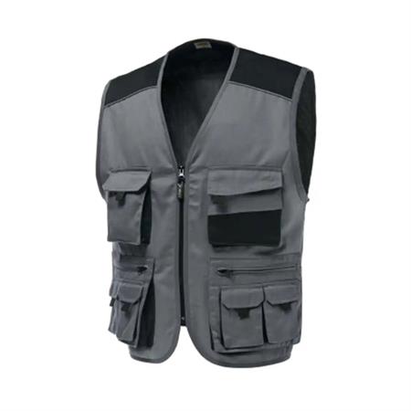 gilet multitasca polycotone grigio taglia s