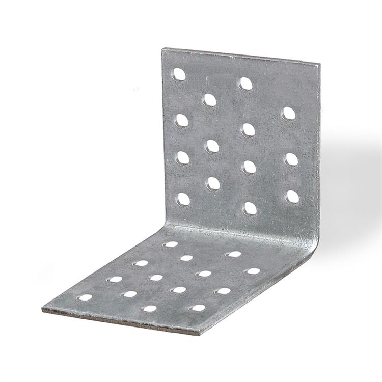 Giunto ad angolo forato 100X100X80 mm2 zincato