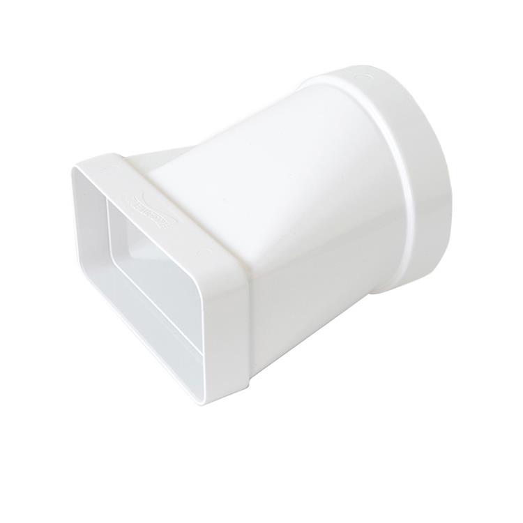 GIUNTO PER TUBO ORIZZONTALE DA TUBO TONDO Ø125 MM A RETTANGOLARE 150X70 MM