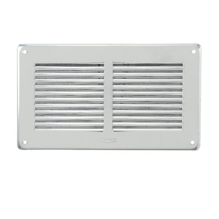 GRIGLIA DI AERAZIONE DA SOVRAPPORRE IN METALLO 240X140 MM - COLORE INOX 430