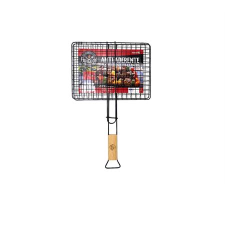 griglia barbecue doppia griglia antiaderente 40x45 cm