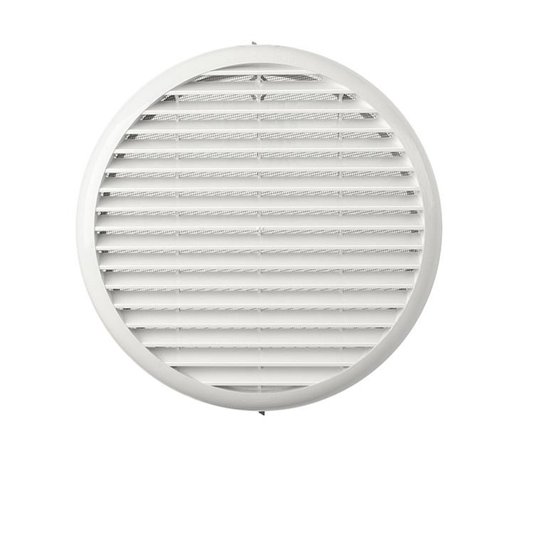 GRIGLIA DI AERAZIONE CON MOLLE E RETE ANTINSETTI - UNIVERSALE - Ø235 MM PER FORI DA Ø165 A Ø220 MM - BIANCO