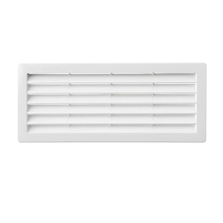 GRIGLIA DI AERAZIONE PER PORTA DA INCASSO 254X108 MM CON RETE ANTINSETTI PER FORI DA 230X84 MM - BIANCO