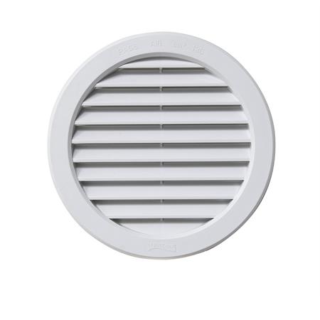 griglia di aerazione da incasso con rete antinsetti per foro diametro157 mm esterno diametro190 mm bianco