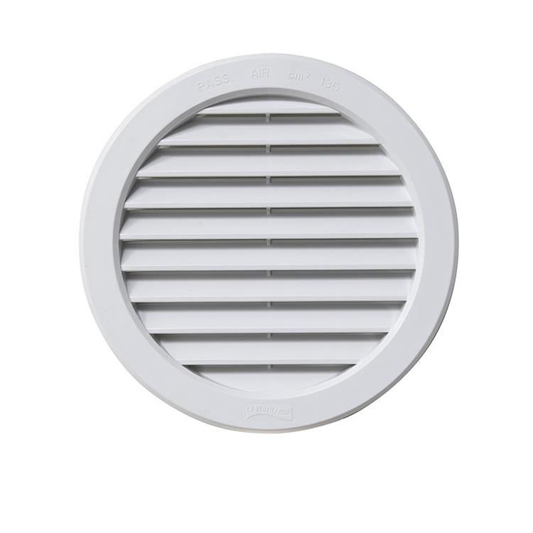 GRIGLIA DI AERAZIONE DA INCASSO CON RETE ANTINSETTI PER FORO Ø157 MM (ESTERNO Ø190 MM) - BIANCO