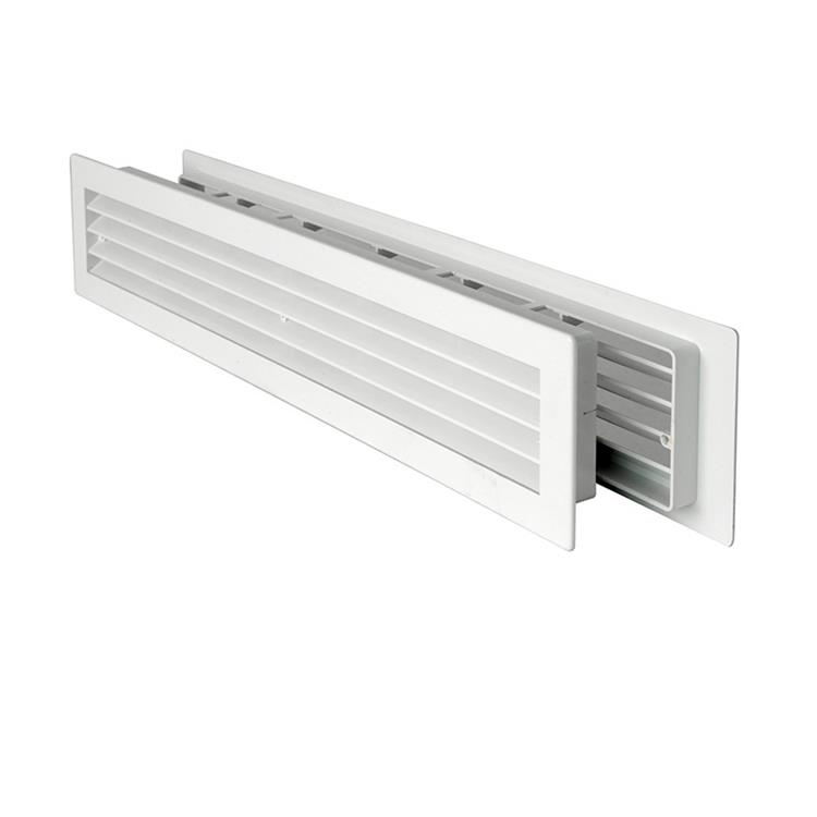 GRIGLIA TELESCOPICA PER PORTE E PANNELLI 480X98 MM PER FORI DA 448X82 MM - BIANCO