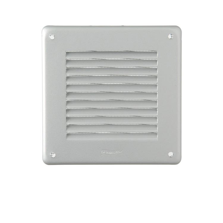 GRIGLIA DI AERAZIONE DA SOVRAPPORRE QUADRATA IN METALLO - 140X140 MM - BIANCO