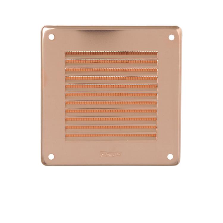 GRIGLIA DI AERAZIONE IN METALLO DA SOVRAPPORRE 140X140 MM - COLORE RAME