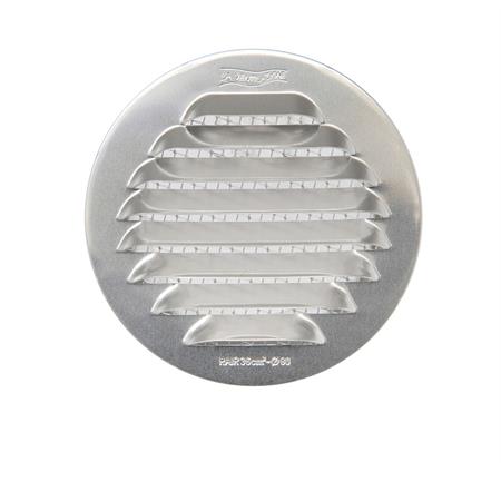 griglia di aerazione da incasso in metallo serie s foro diametro80 mm colore alluminio