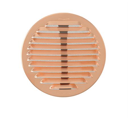 griglia di aerazione in metallo tonda universale con rete antinsetti e molle fori da diametro80 a 140 mm