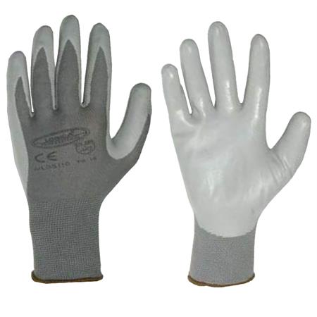 guanti da lavoro in nitrile per edilizia e per meccanici grigi taglia 9