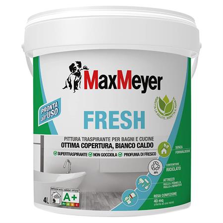 idropittura lavabile traspirante fresh a plus 4 lt