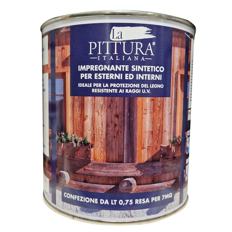 IMPREGNANTE SINTETICO PER LEGNO NOCE CHIARO LA PITTURA ITALIANA 750ML