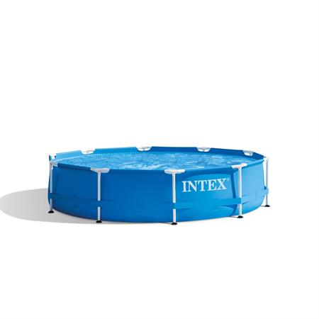 piscina fuoriterra intex metal frame 305x305x76 acciaio rotonda