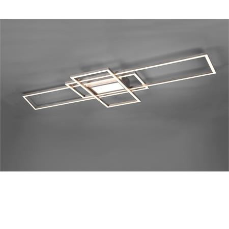 irvine plafoniera led 3 rettangoli acciaio satinat