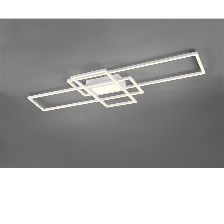 IRVINE PLAFONIERA LED 3 RETTANGOLI BIANCA CON LUCE