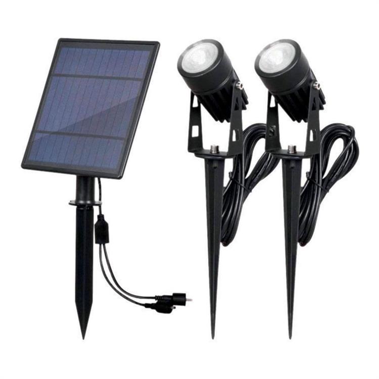 KIT DI 2 FARETTI LED A CARICA SOLARE BLACKBIRD