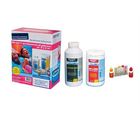 kit pulizia piscina con antialghe dicloro tester ph cloro poolmaster elite