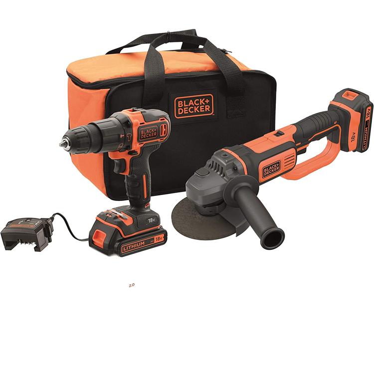 KIT TRAPANO AVVITATORE A PERCUSSIONE E SMERIGLIATR