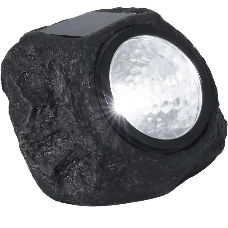 LAMPADA DA ESTERNO SOLARE - PIETRA DECORATIVA LUMINOSA 3 LED - ROCK