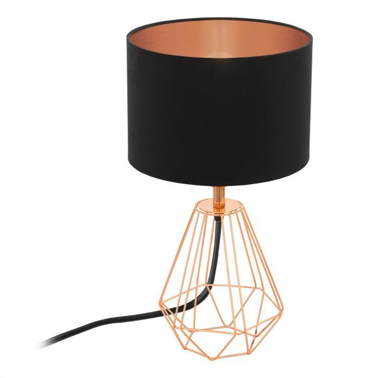 LAMPADA DA TAVOLO DI DESIGN EGLO CARLTON 2 NERO-RAME