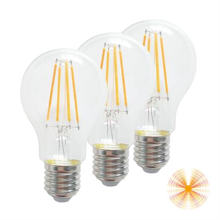lampadina led a filamento a60 3 pezzi e27 9w 3000k