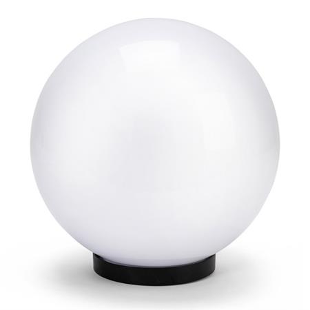 lampione per esterno a sfera 25 cm apolux e27 bianco