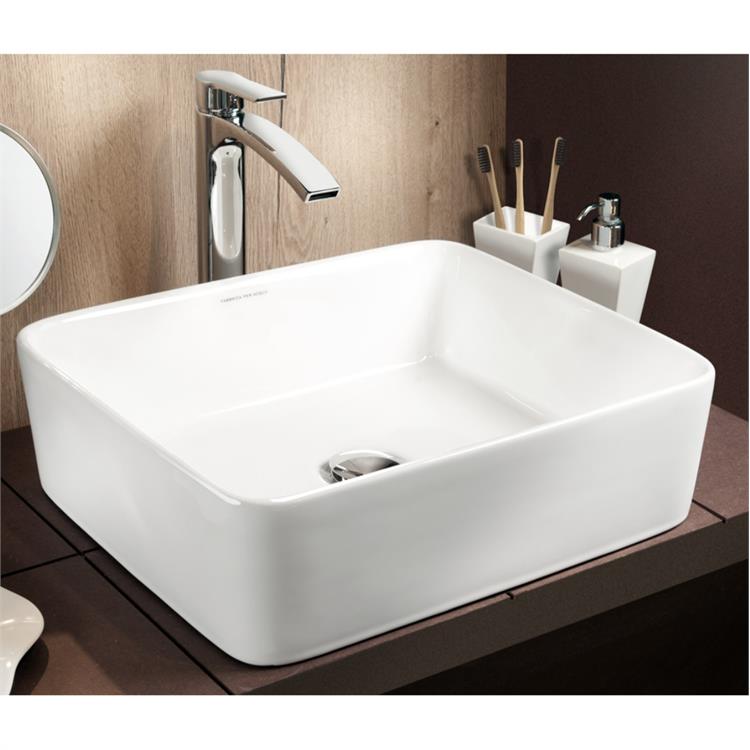 LAVABO DA APPOGGIO RETTANGOLARE AGIM 48,2X37XH.13,5 CM