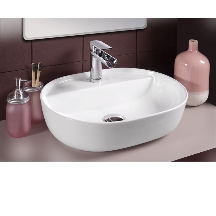 LAVABO DA APPOGGIO OVALE KIBY (CLAPEY) 50,9X39XH13,2 CM